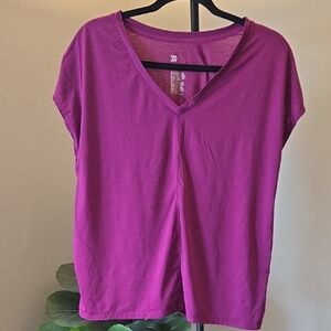 Women's V-Neck Purple Top